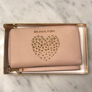 Michael Kors Blush and Gold Wallet/clutch